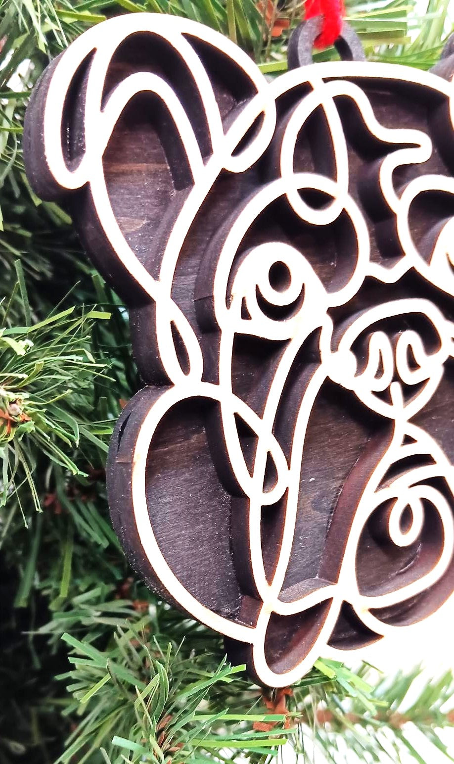 Bulldog Line Art Ornament