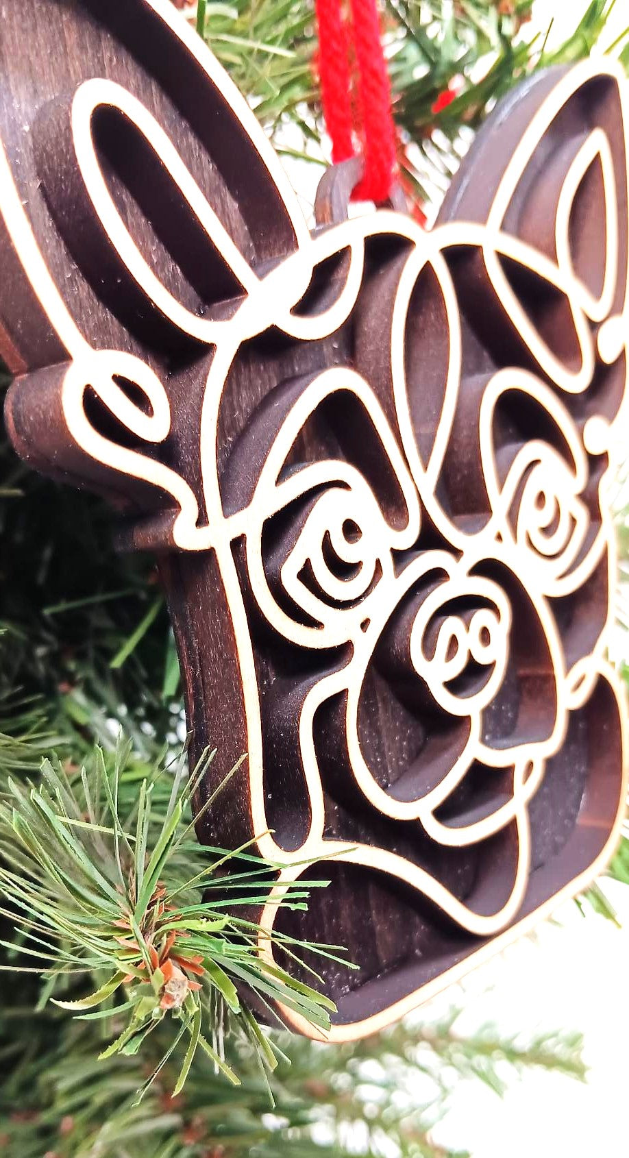 Chihuahua Line Art Ornament