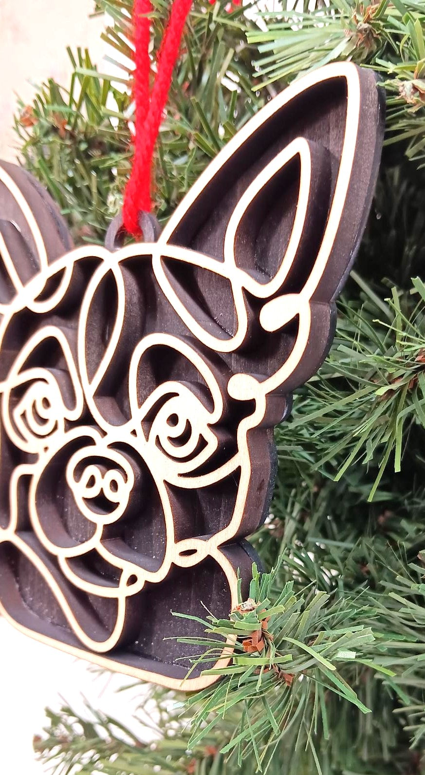 Chihuahua Line Art Ornament