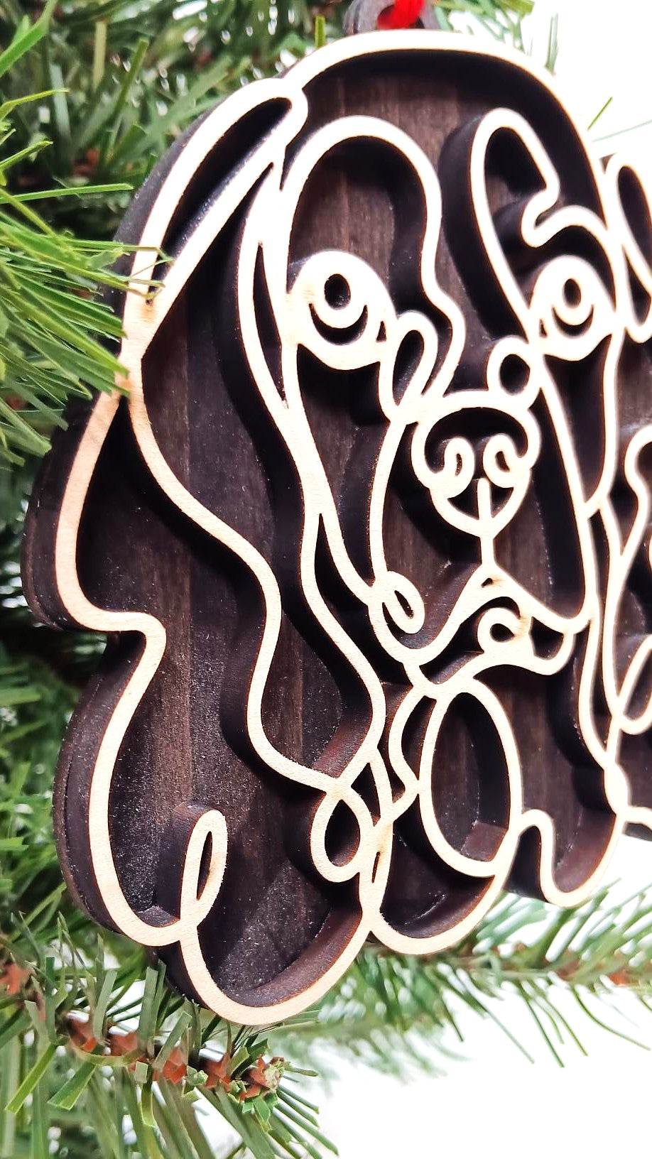 Cocker Spaniel Line Art Ornament