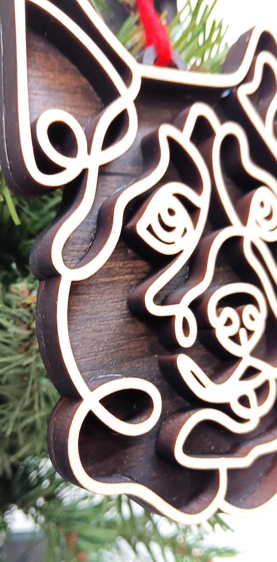 Husky Line Art Ornament