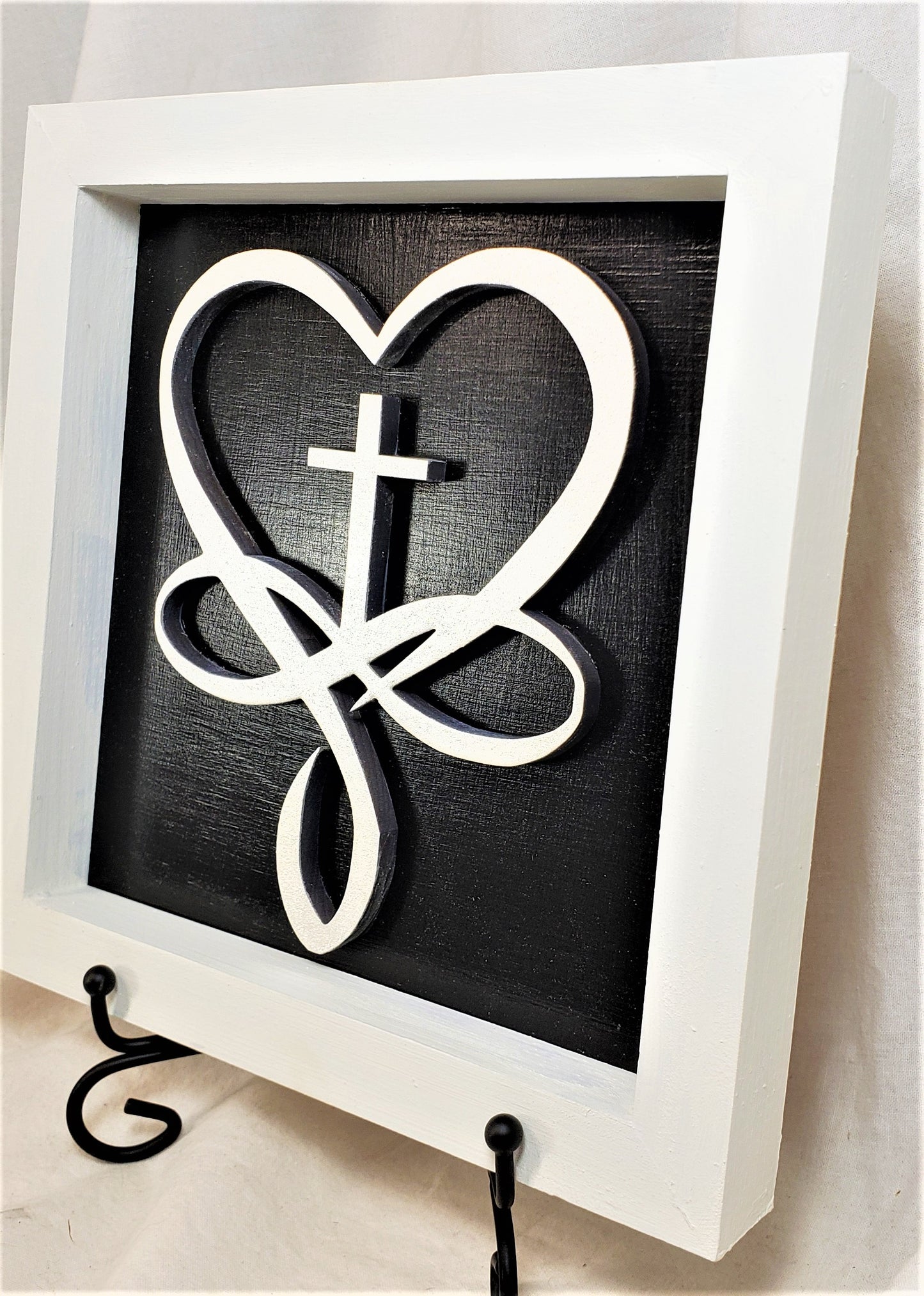 Infinity Heart Framed Laser Art