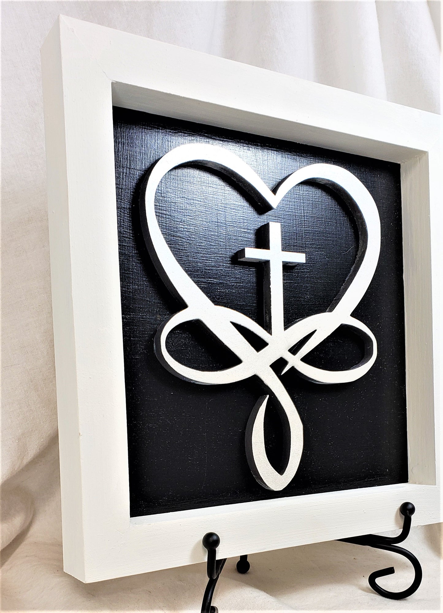Infinity Heart Framed Laser Art