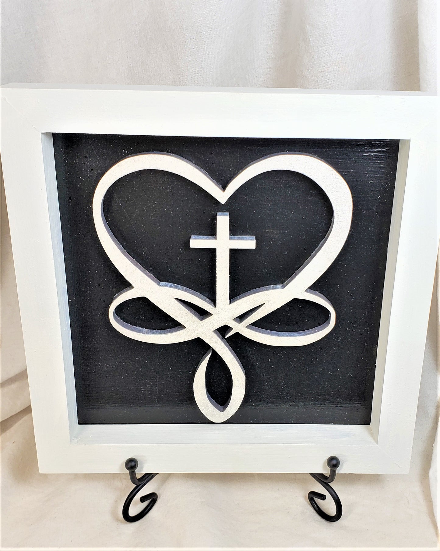 Infinity Heart Framed Laser Art