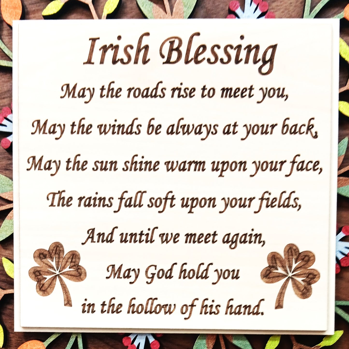 An Irish Blessing Floral Wall Art