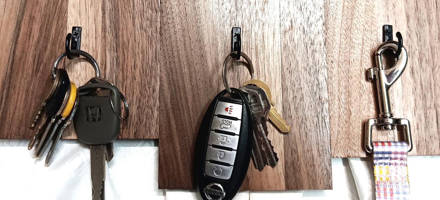 His, Hers & Pawprint Key/Leash Holder