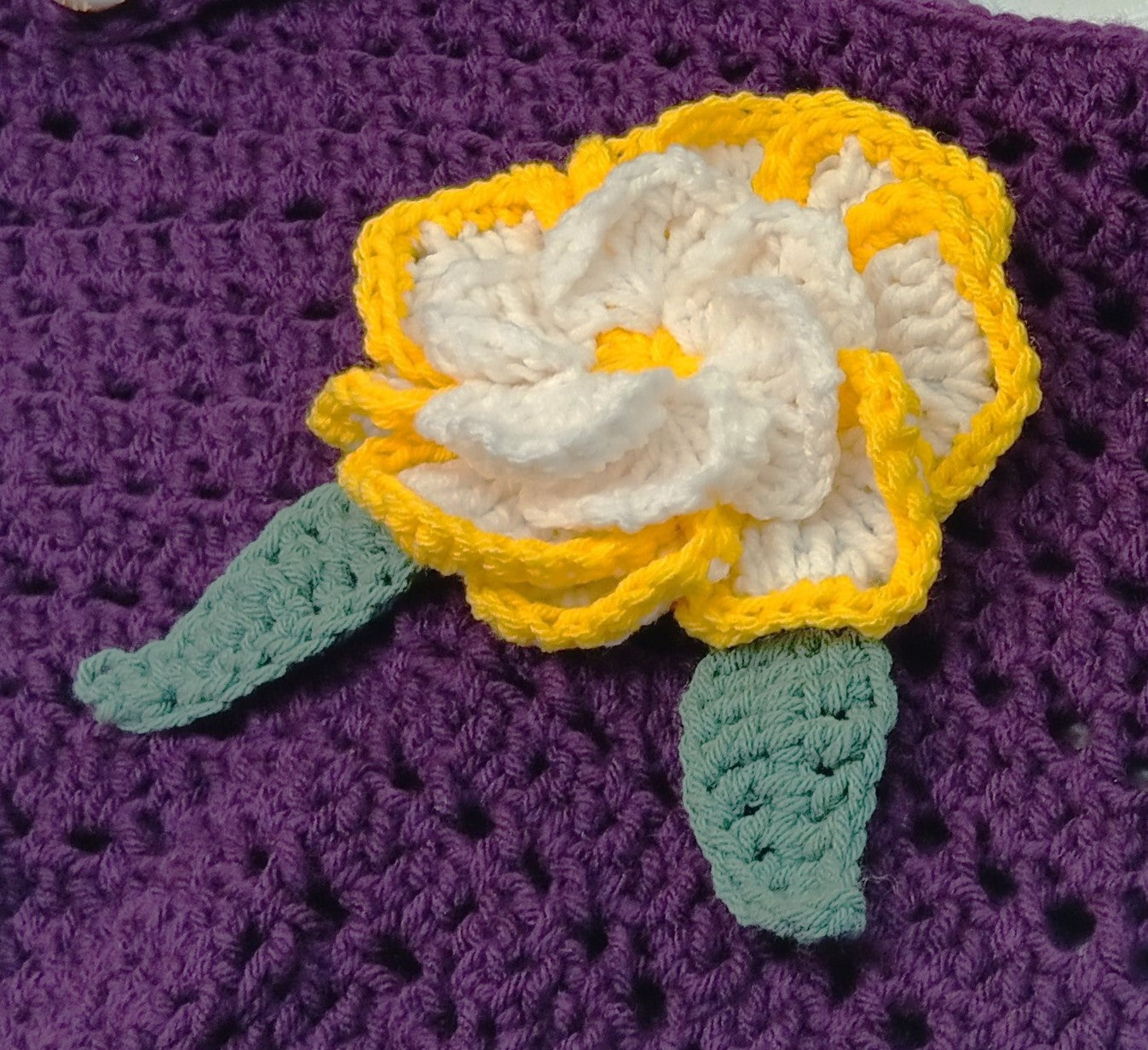 Purple Crochet Market Bag