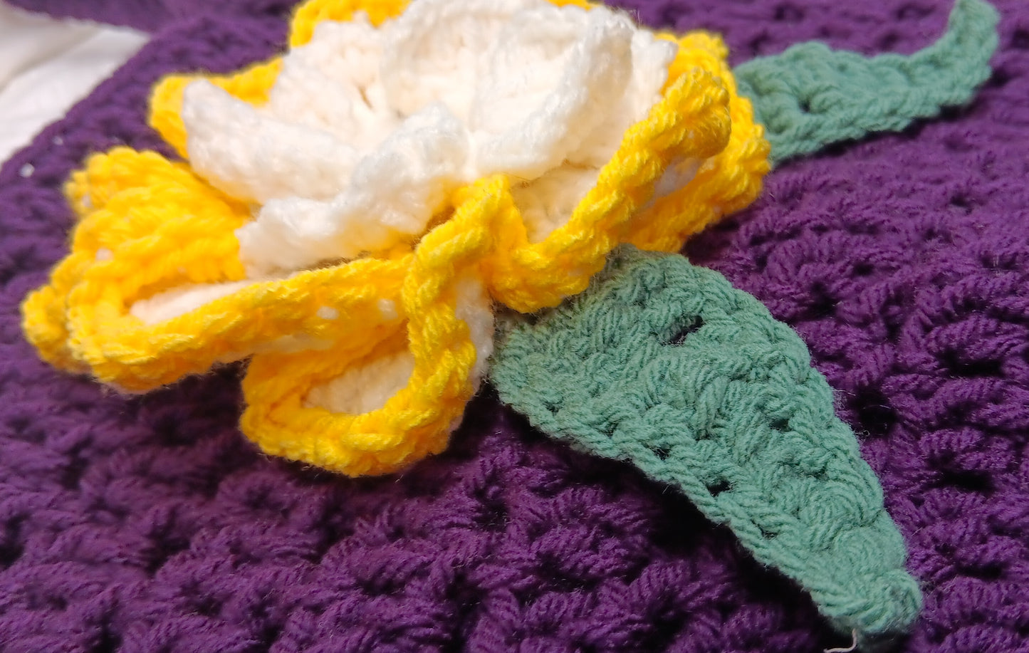 Purple Crochet Market Bag