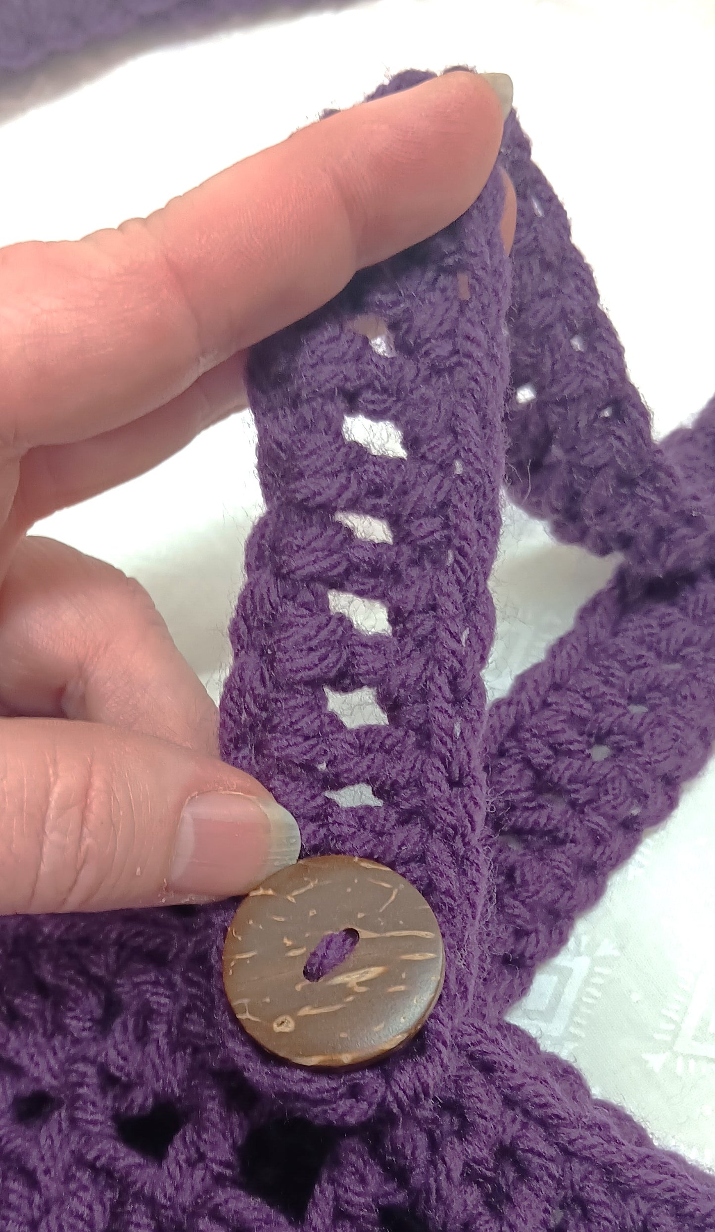 Purple Crochet Market Bag