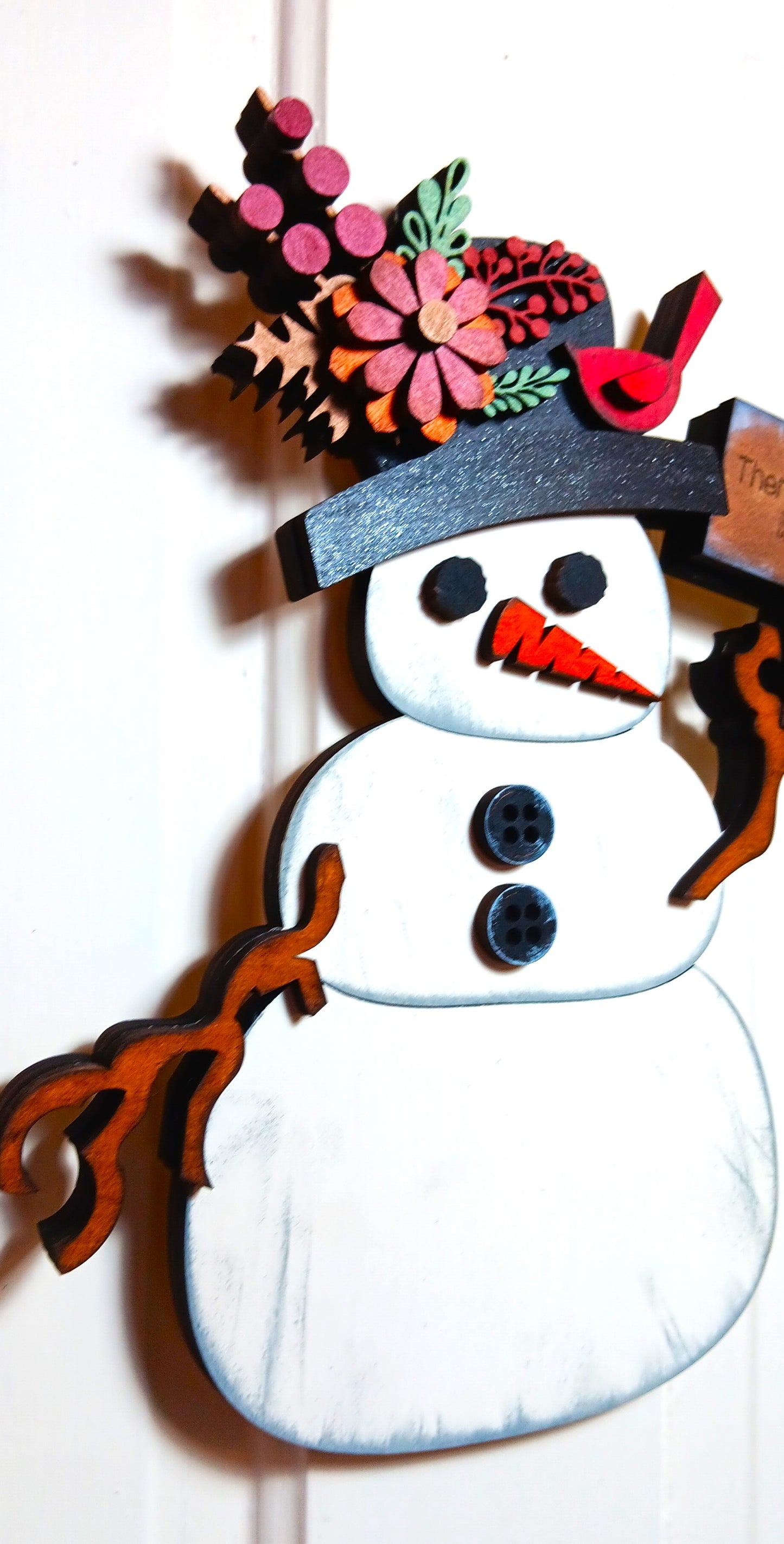 Snowman Door Hanger or Shelf Sitter