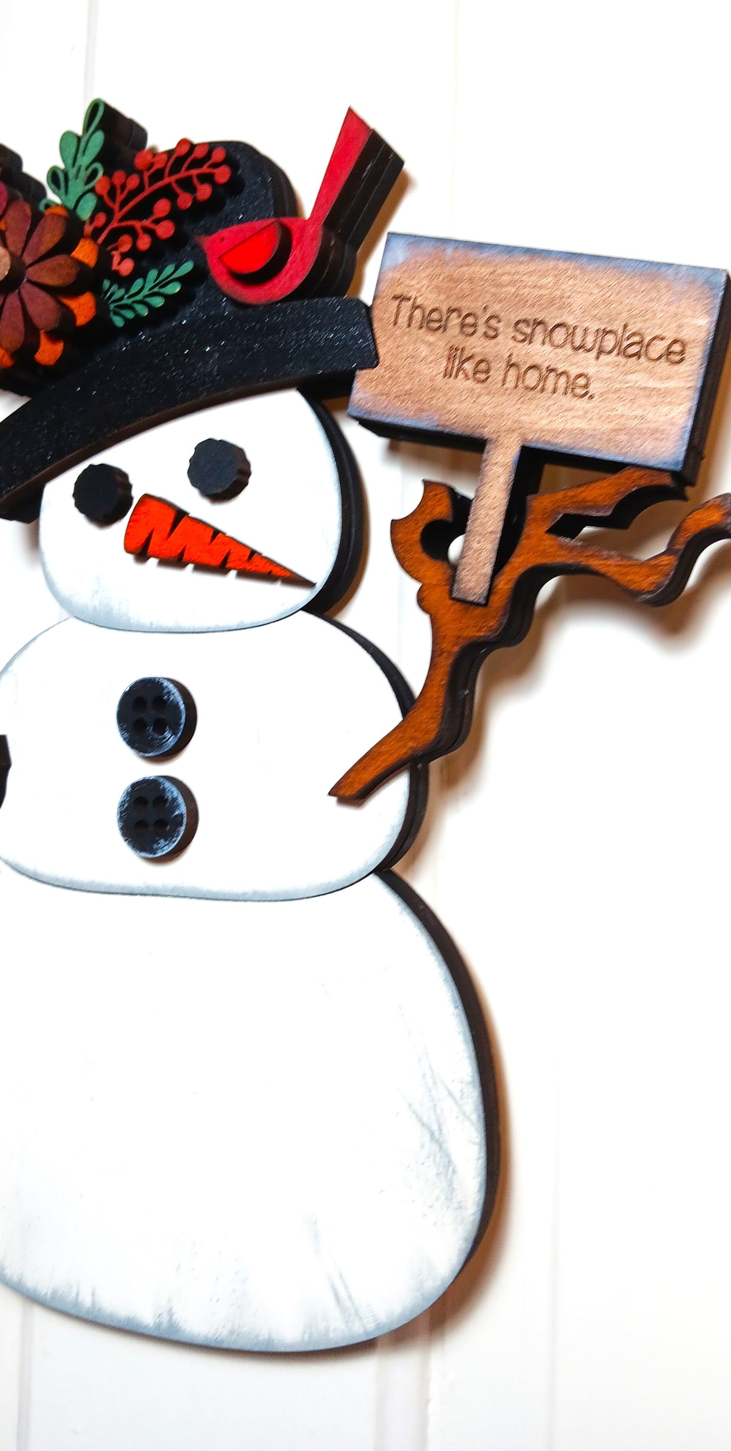 Snowman Door Hanger or Shelf Sitter