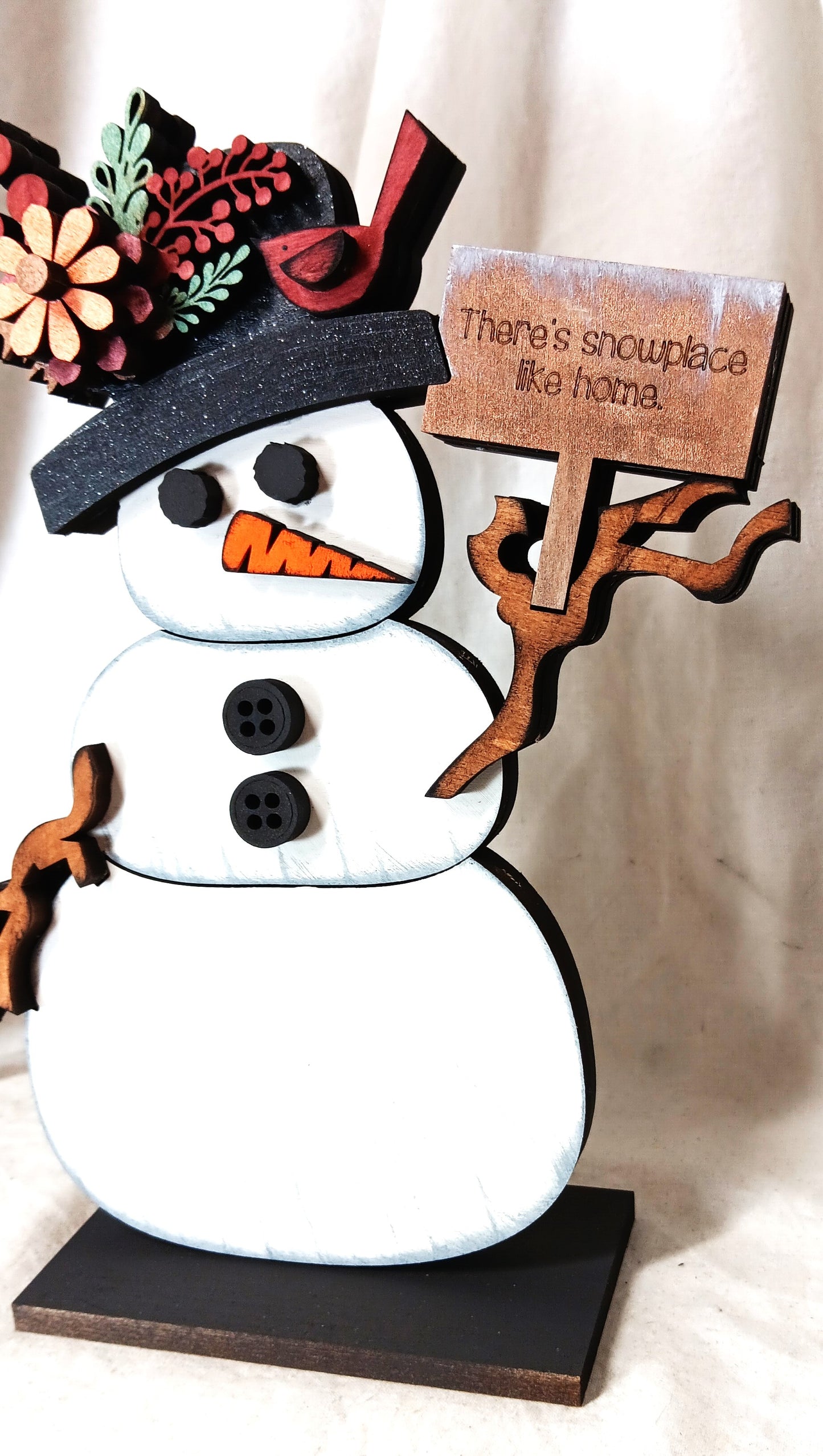 Snowman Door Hanger or Shelf Sitter
