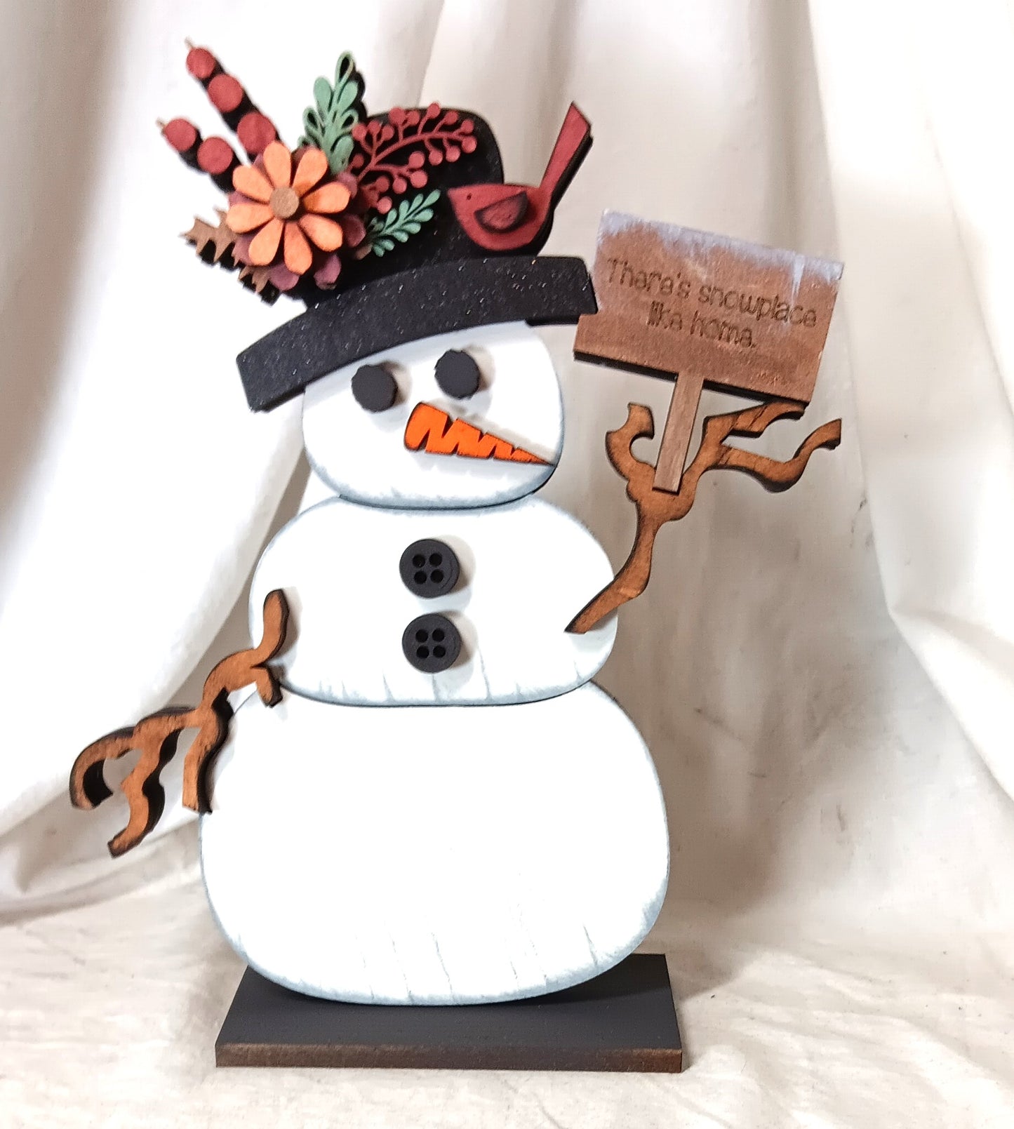 Snowman Door Hanger or Shelf Sitter