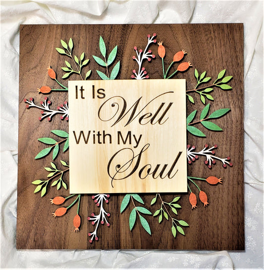 It Is Well With My Soul Floral Artwork