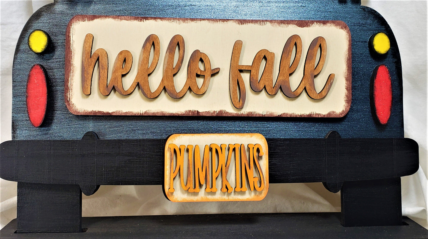 Hello Fall Interchangeable Truck