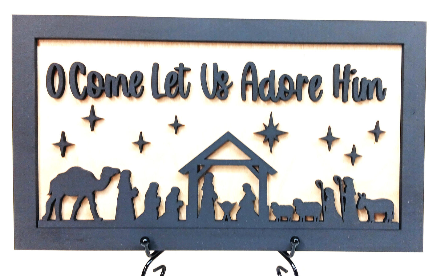 Oh Come Let Us Adore Him Plaque