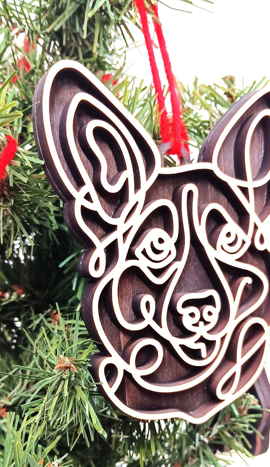Corgi Line Art Ornament