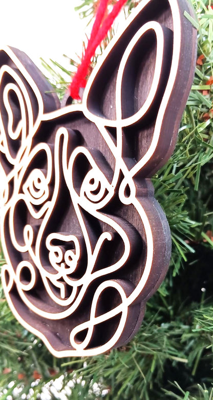 Corgi Line Art Ornament