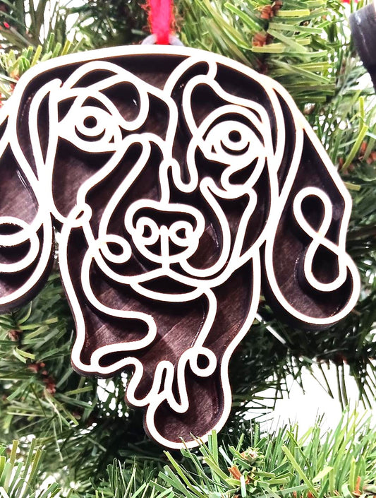 Dachshund Line Art Ornament