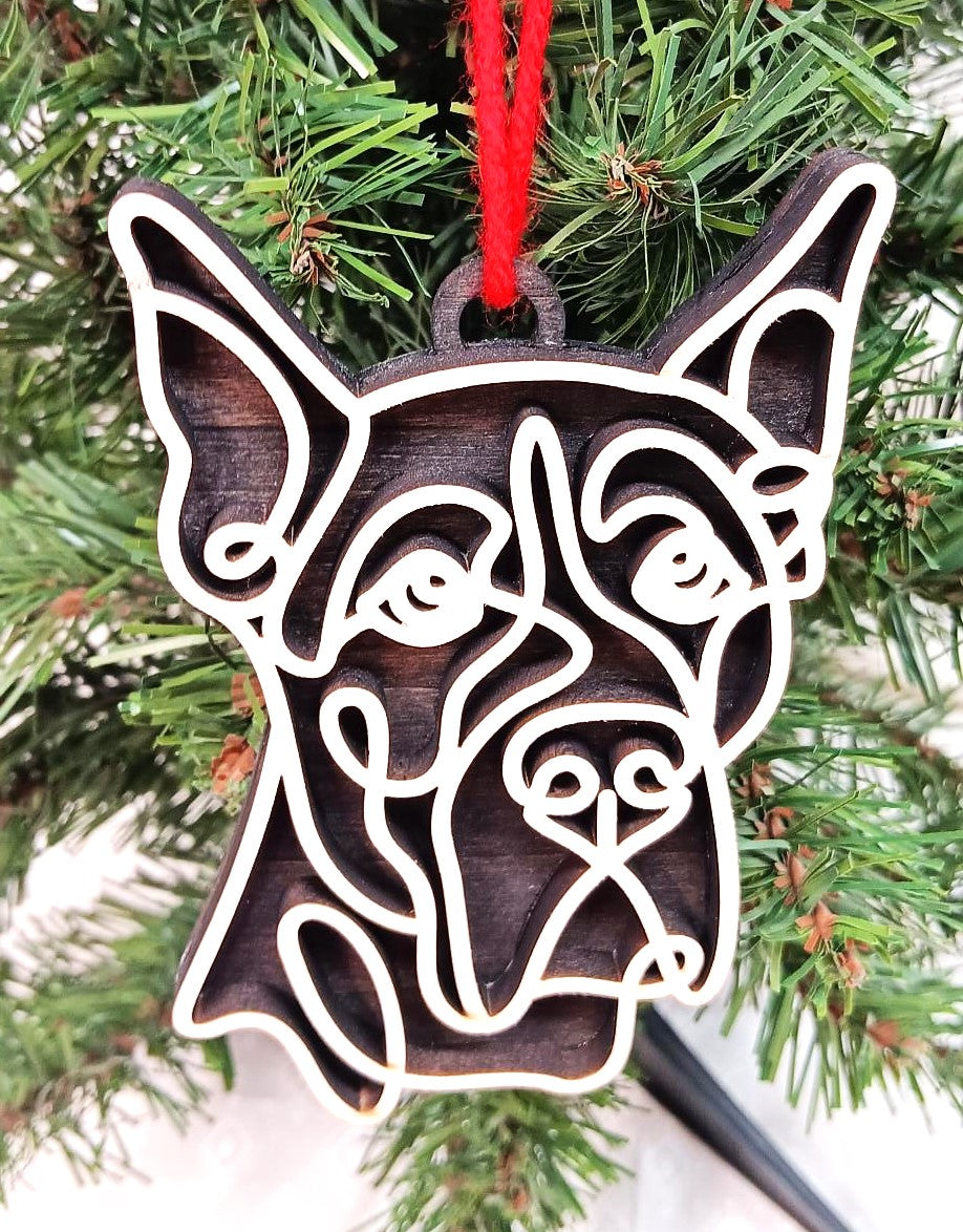 Great Dane Line Art Ornament