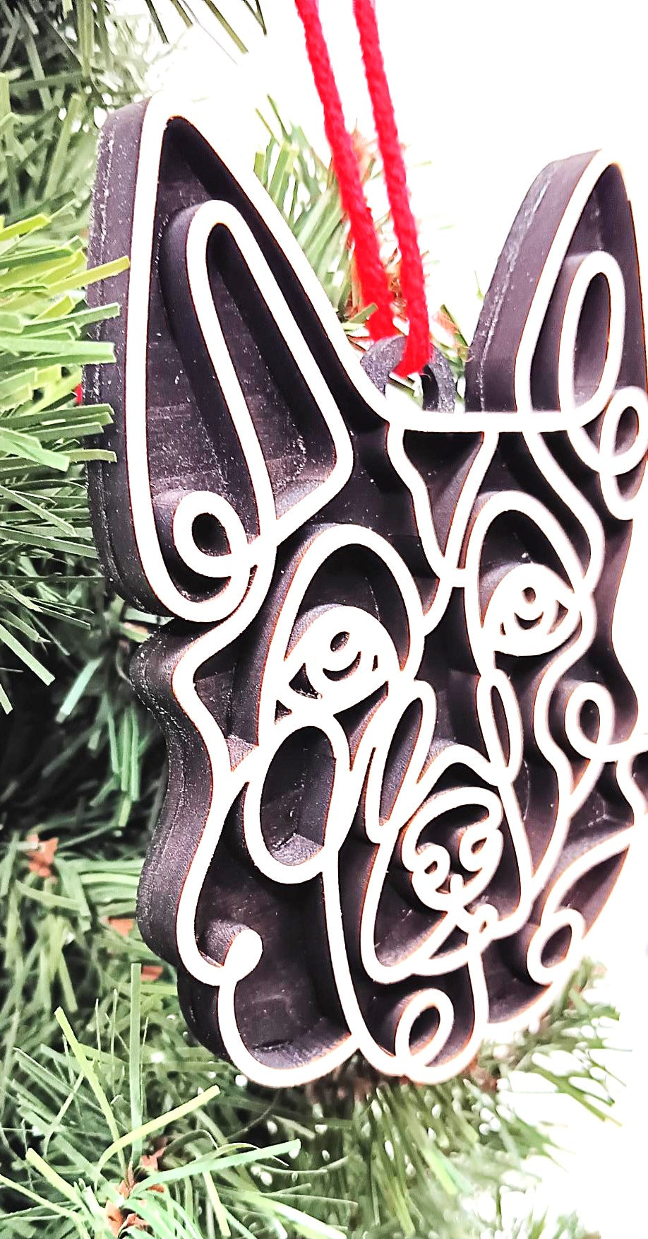 German Shepherd Line Art Ornament