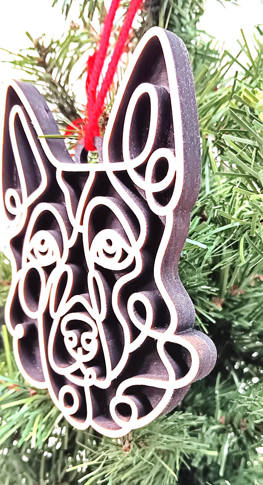 German Shepherd Line Art Ornament
