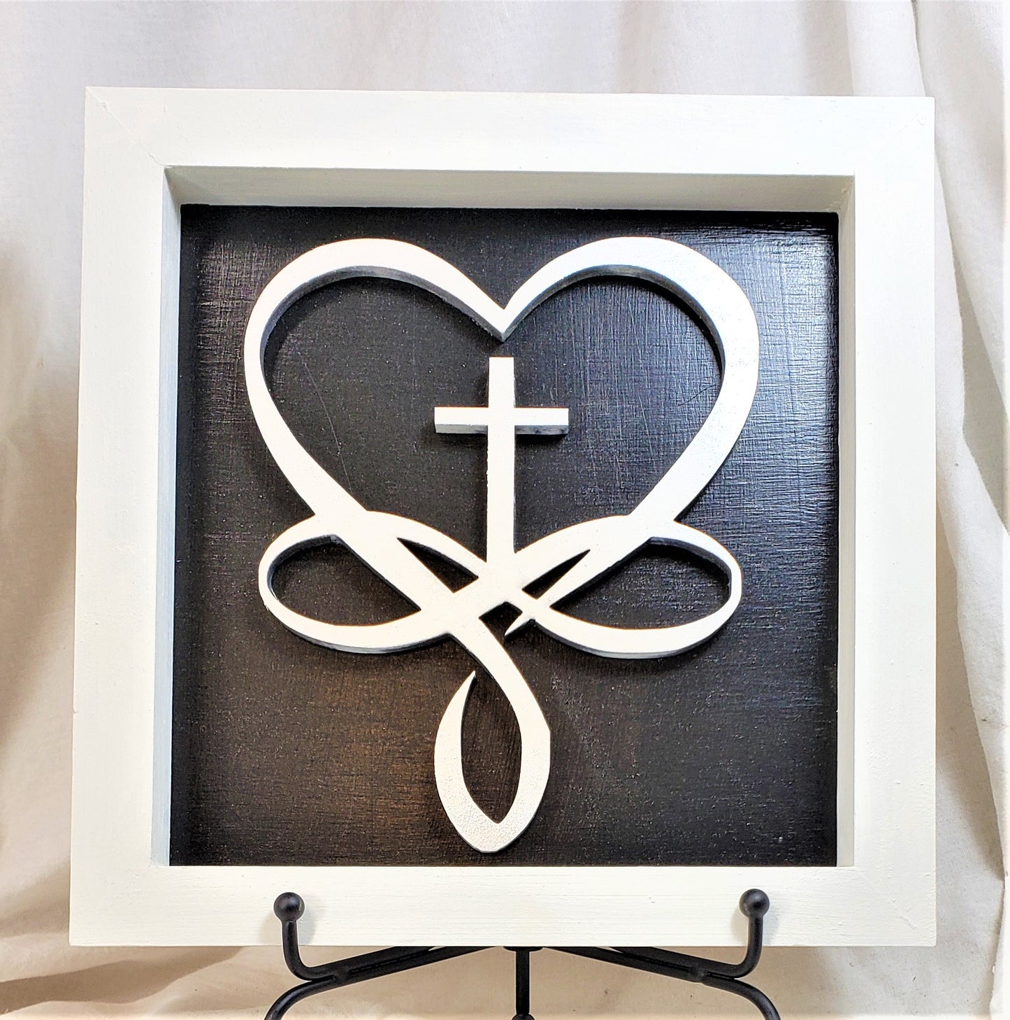 Infinity Heart Framed Laser Art