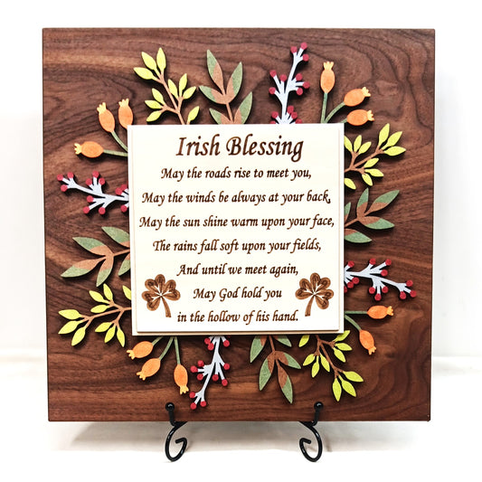 An Irish Blessing Floral Wall Art