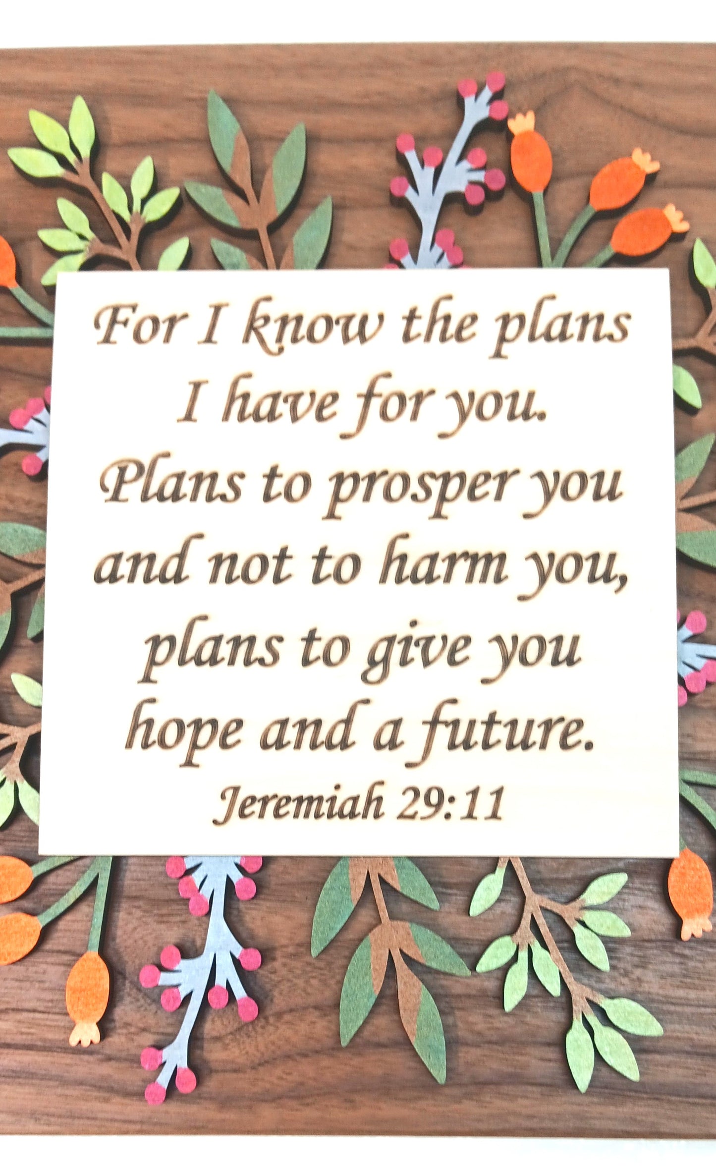 Jeremiah 29:11 Floral Artwork