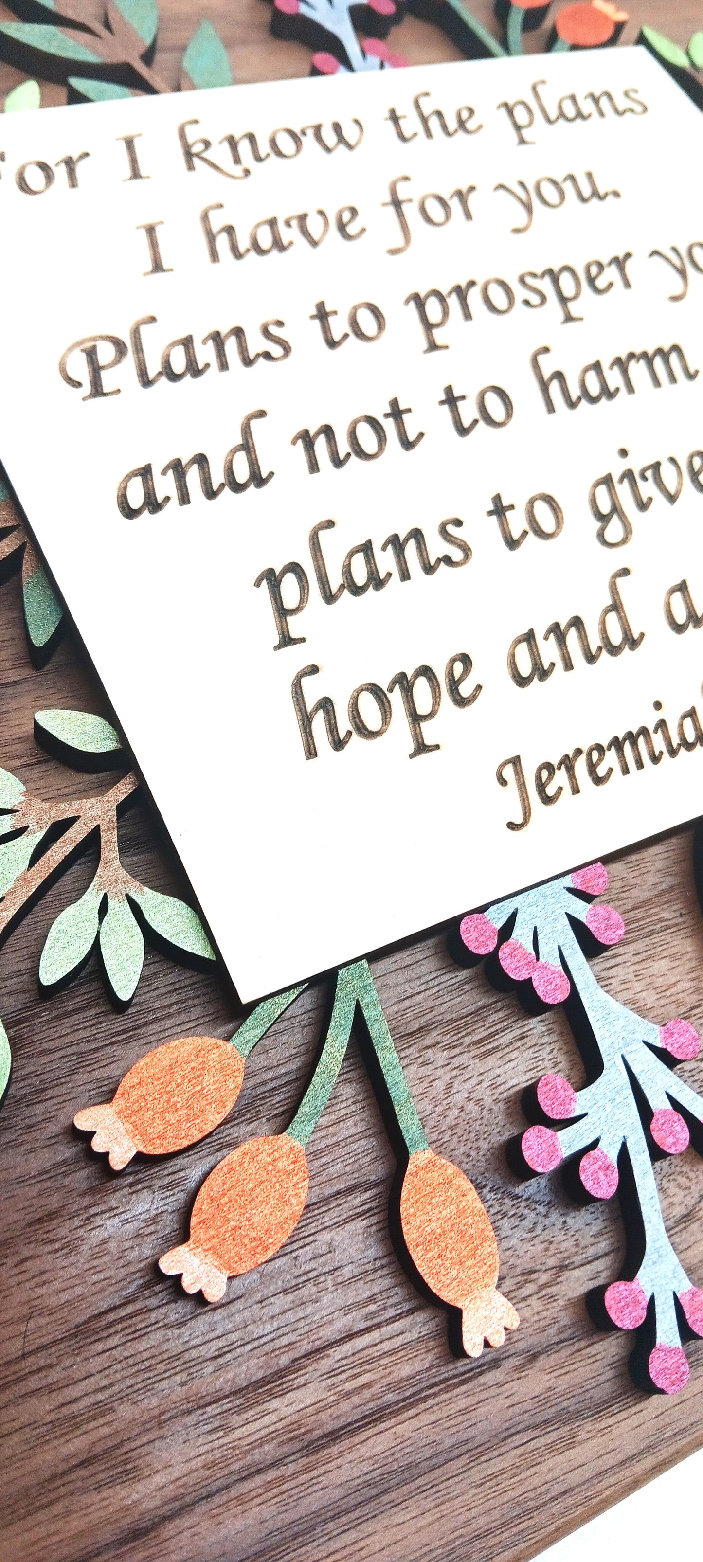 Jeremiah 29:11 Floral Artwork