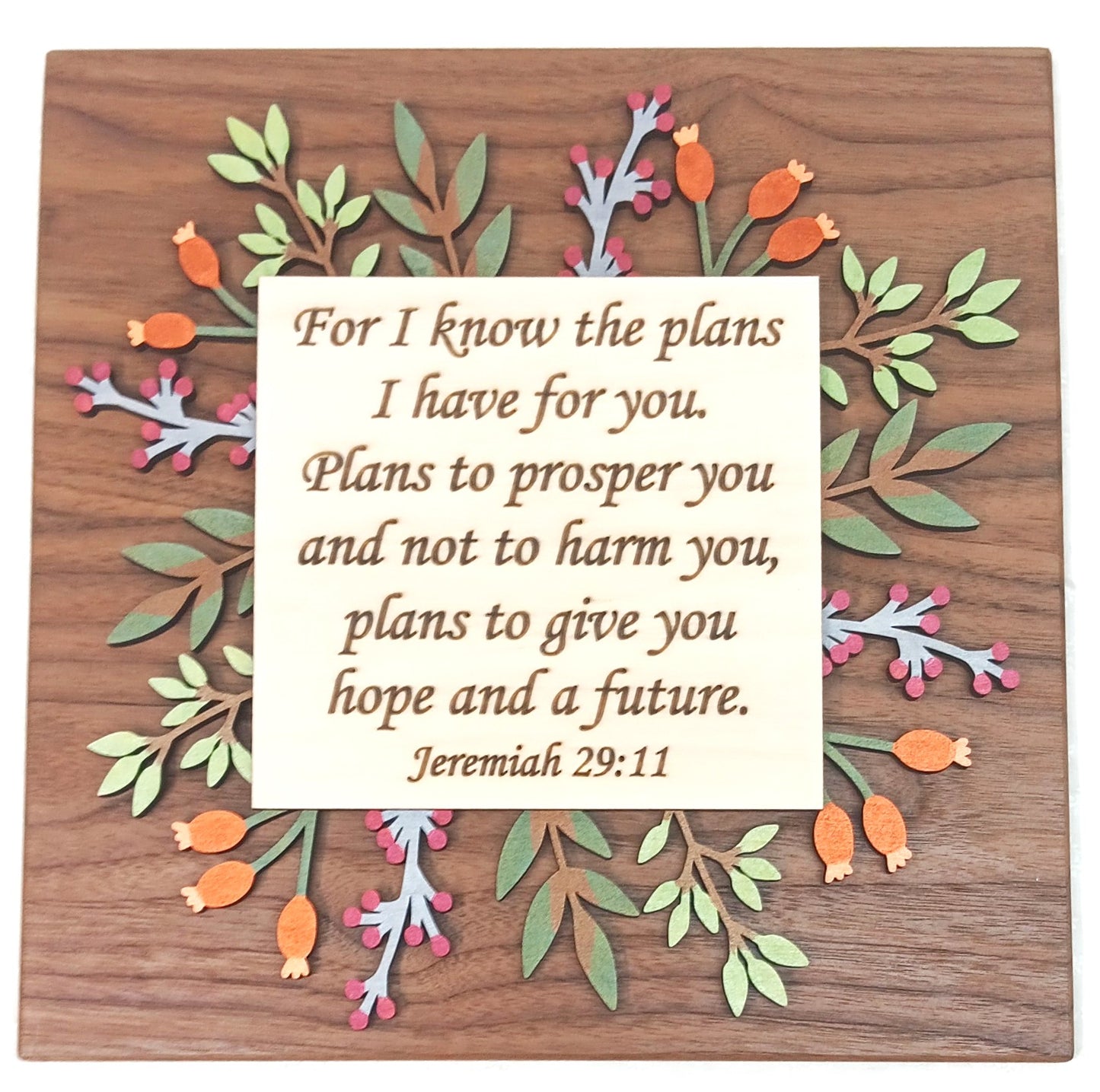 Jeremiah 29:11 Floral Artwork