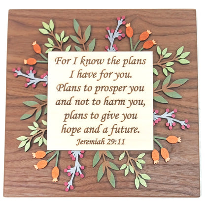 Jeremiah 29:11 Floral Artwork