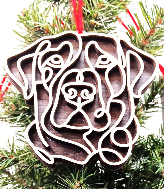 Labrador Line Art Ornament