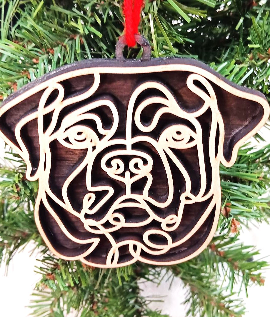 Rottweiler Line Art Ornament