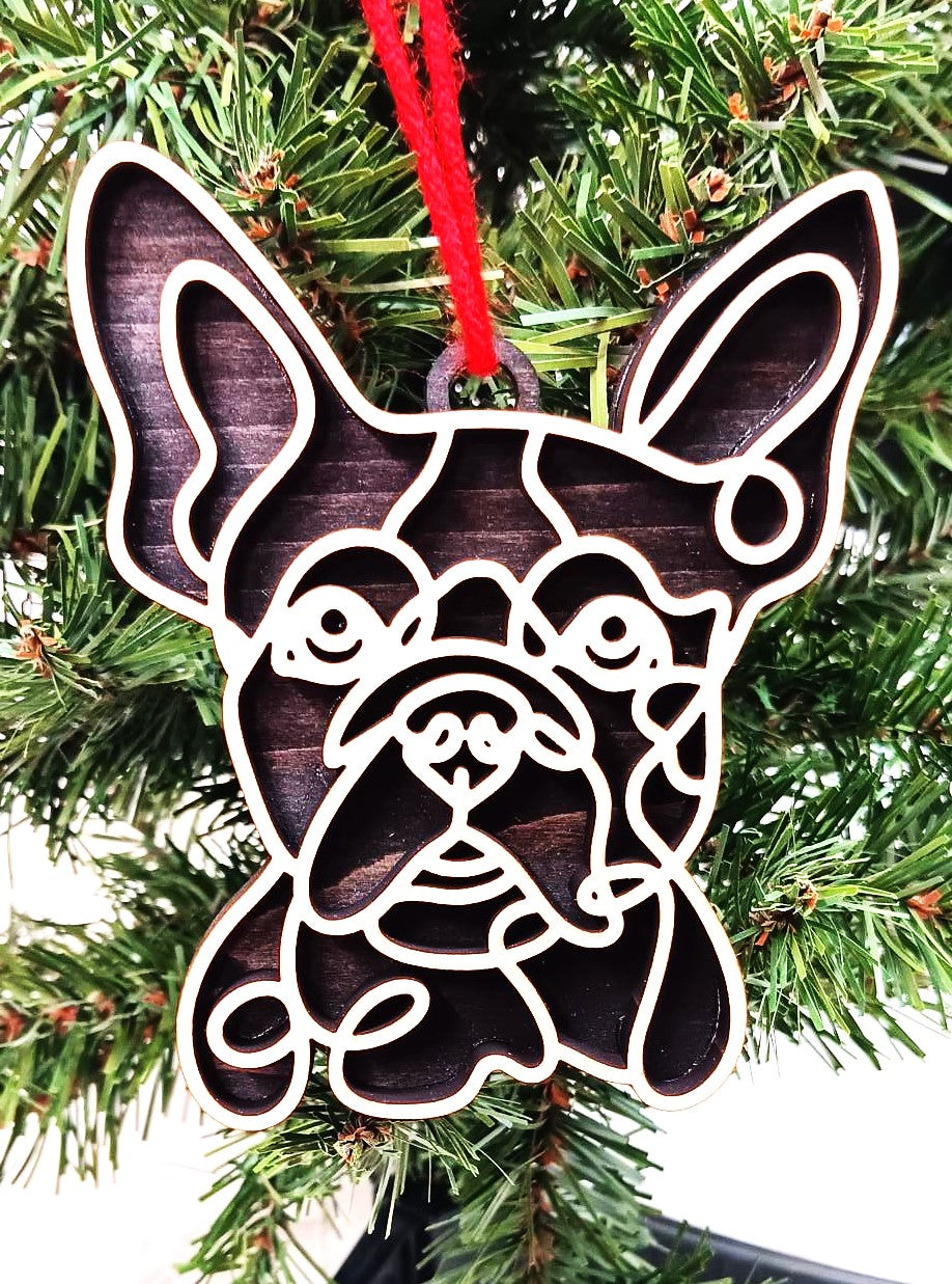 Terrier Line Art Ornament