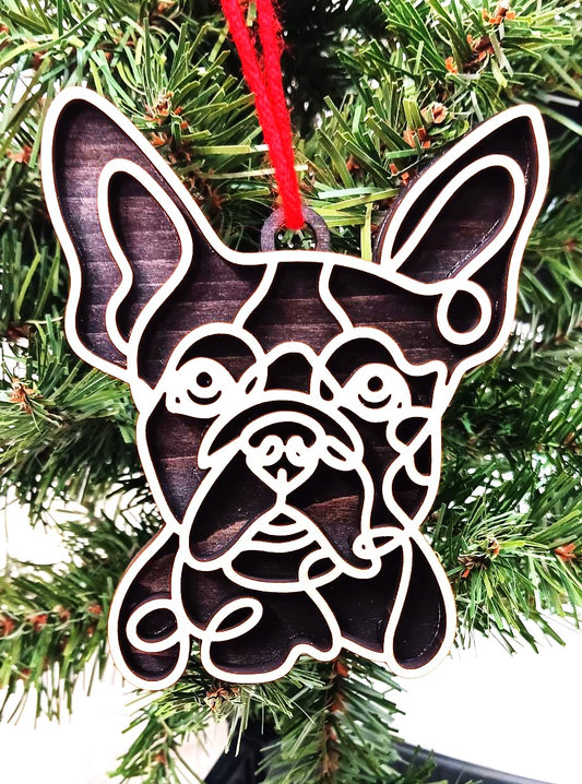 Terrier Line Art Ornament