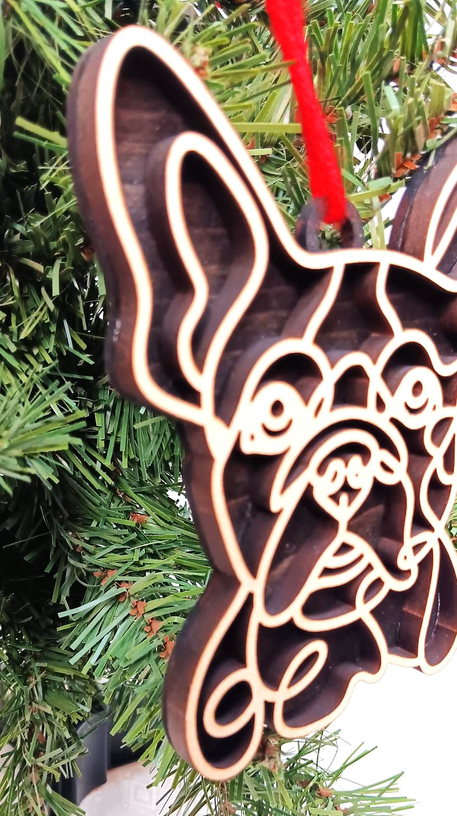 Terrier Line Art Ornament