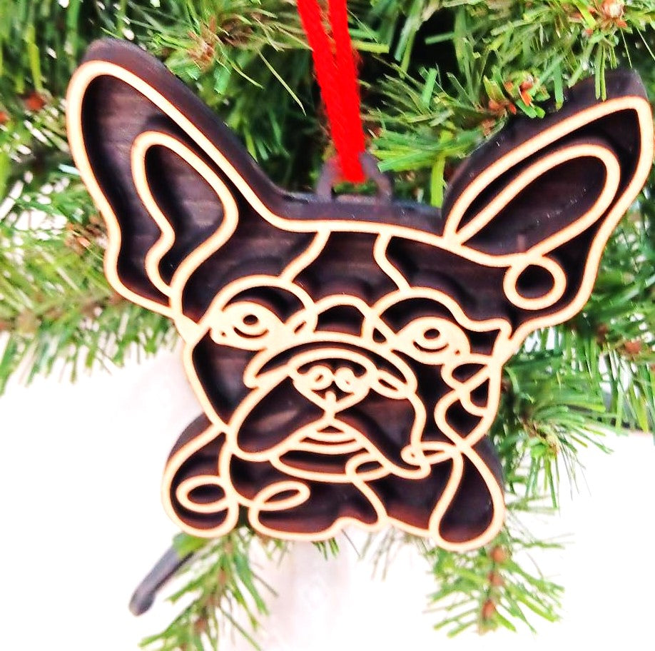 Terrier Line Art Ornament