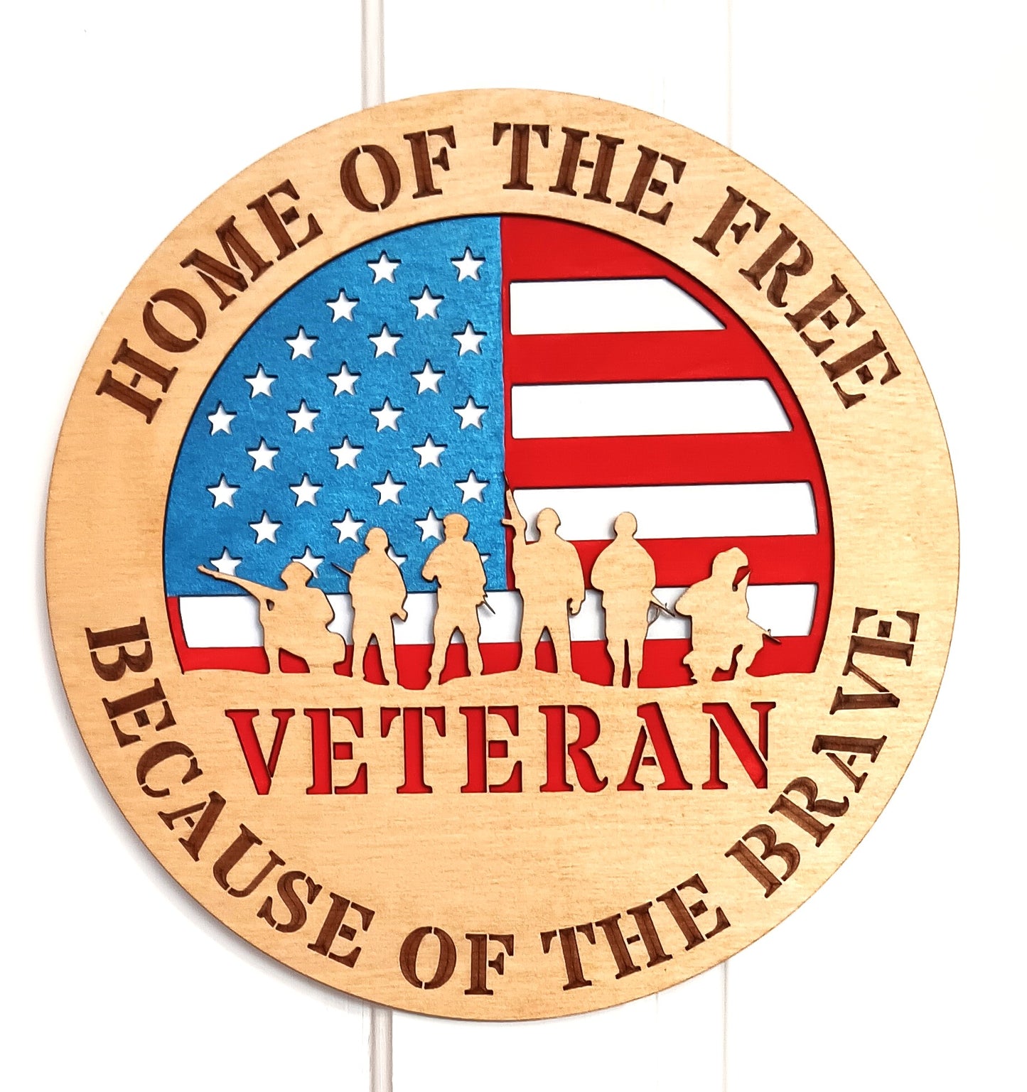 Home of the Free Veterans Plaque