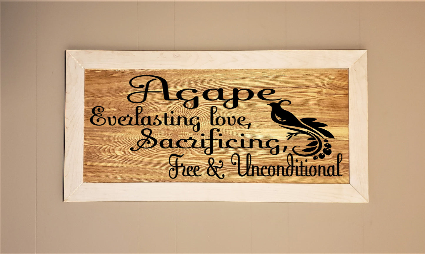 Agape Love Inspirational Sign