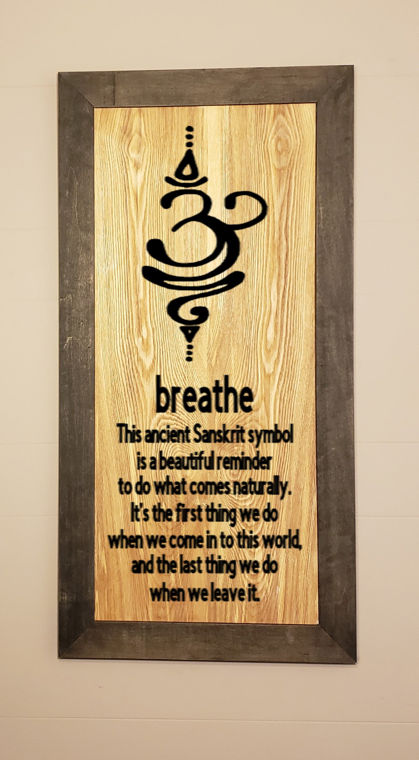 Breathe Sanskrit Wall Art