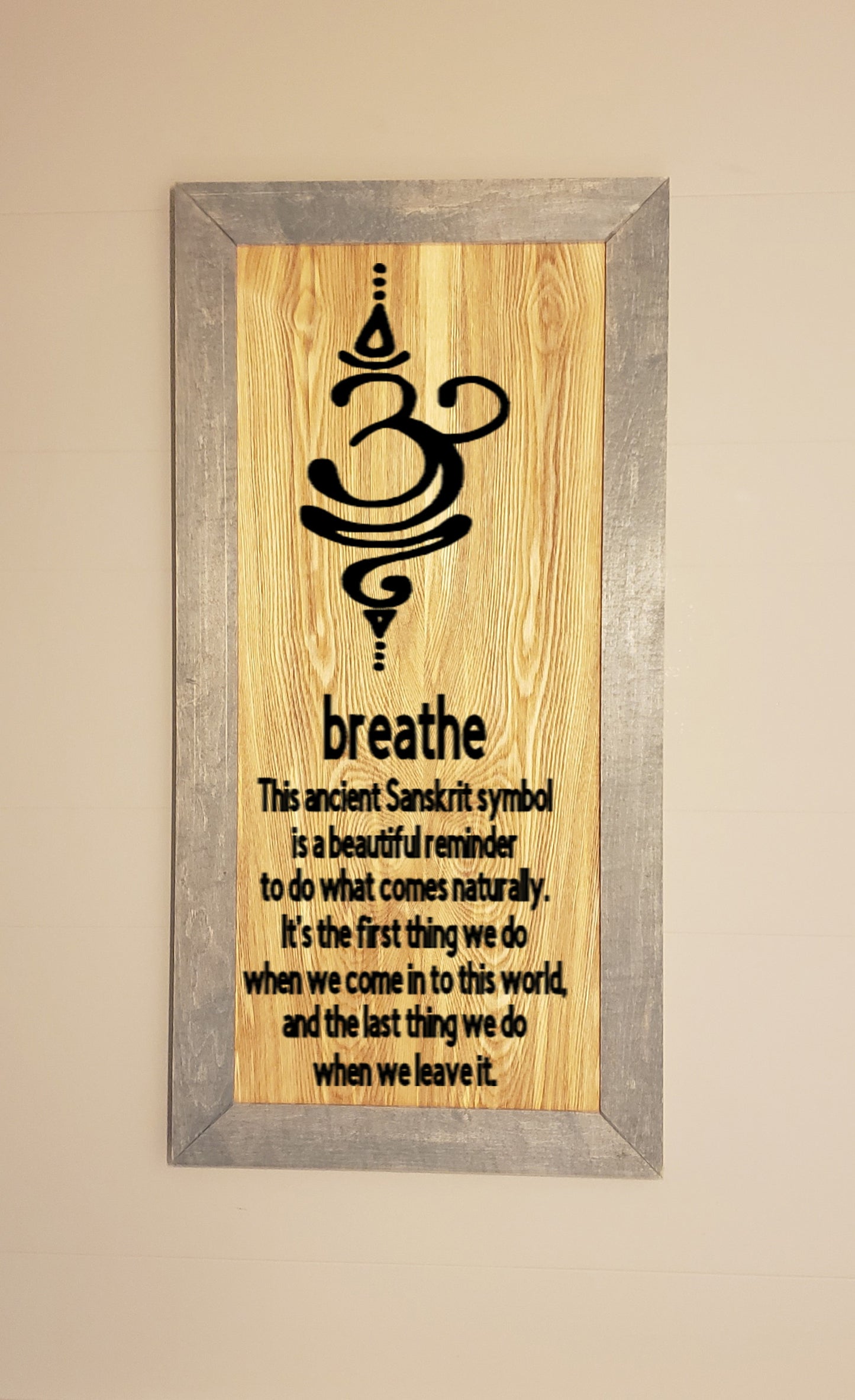 Breathe Sanskrit Wall Art