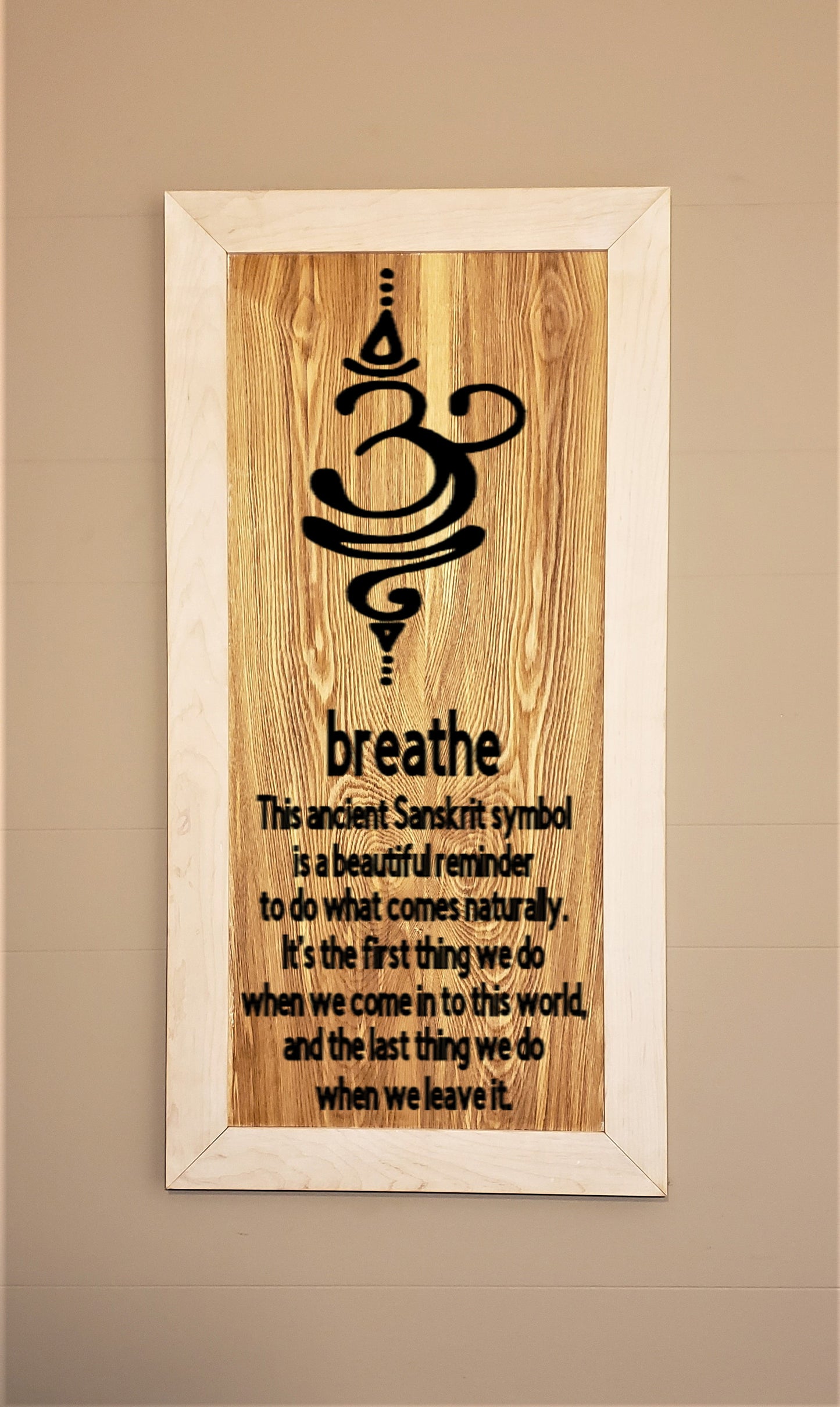 Breathe Sanskrit Wall Art