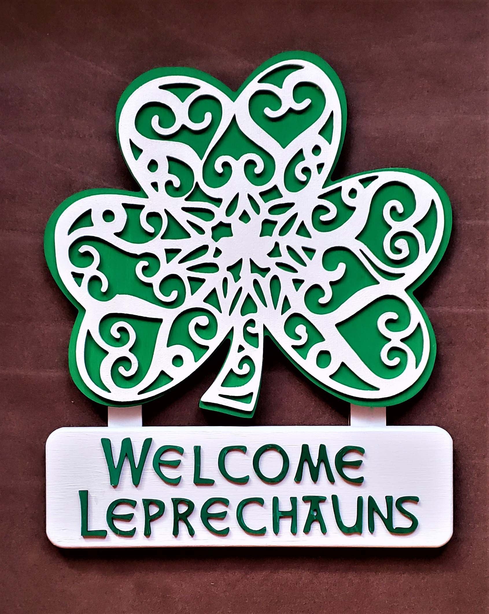 Welcome Leprechauns Shamrock – From The Cliffs Decor