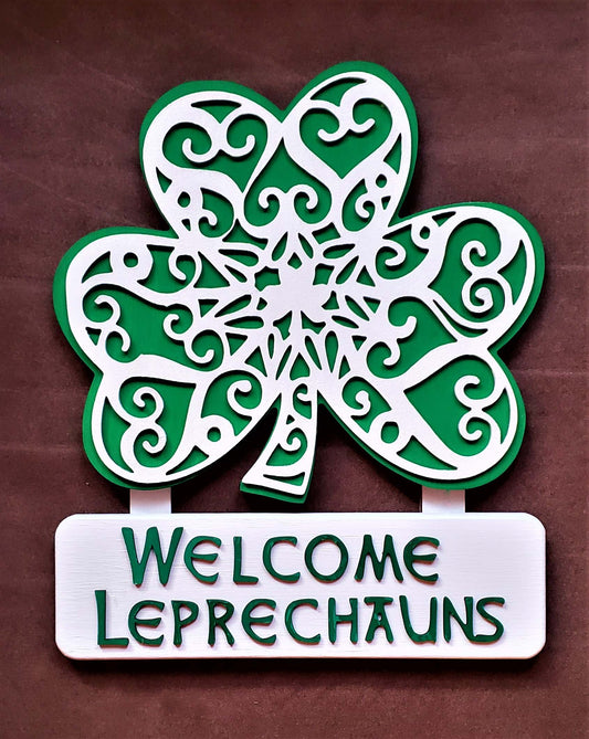 Welcome Leprechauns Shamrock